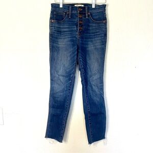 Madewell 10” High-Rise Skinny Crop: Button Front